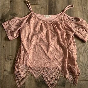 Lace off the shoulder top